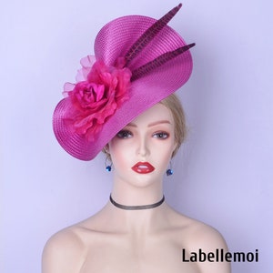 New Fuchsia fascinator Hot pink Disc Saucer Hatinator Church Kentucky Derby Ascot hat Royal Wedding hat Tea Party Mother of the bride Gifts