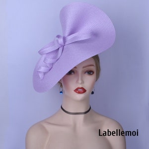 Exclusive Lavender lilac purple fascinator large saucer hatinator Church hat Derby hat Ascot hat Wedding hat Tea Party Mother of the bride