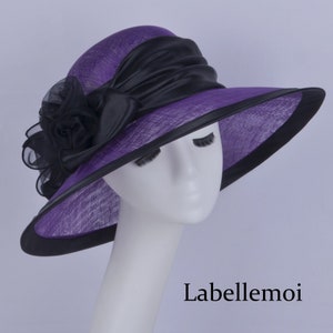 Greta: Zwarte veer fascinator Cocktail hoed Percher Hat Vintage Inspired pluizig Hat Accessoires Hoeden & petten Fascinators & Minihoedjes Marabou Feather Hat Feather Hat 
