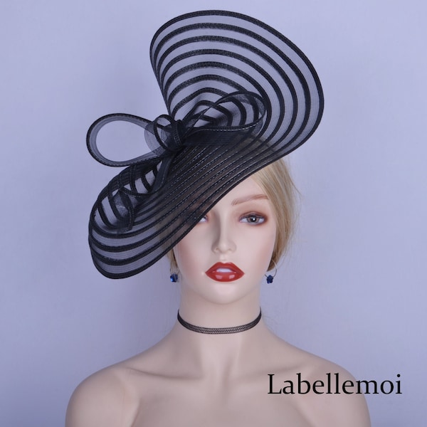 Black Fascinator Etsy