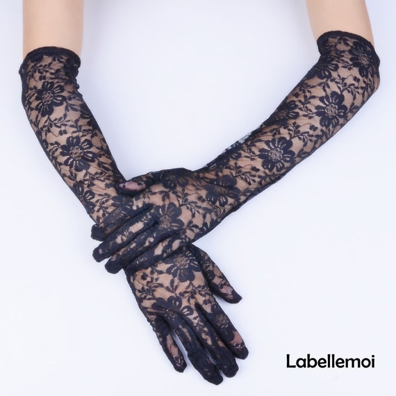 GUANTES LARGOS NEGRO