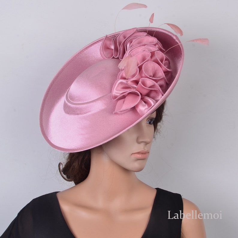 Exclusive Large blush pink fascinator High quality Formal Etsy