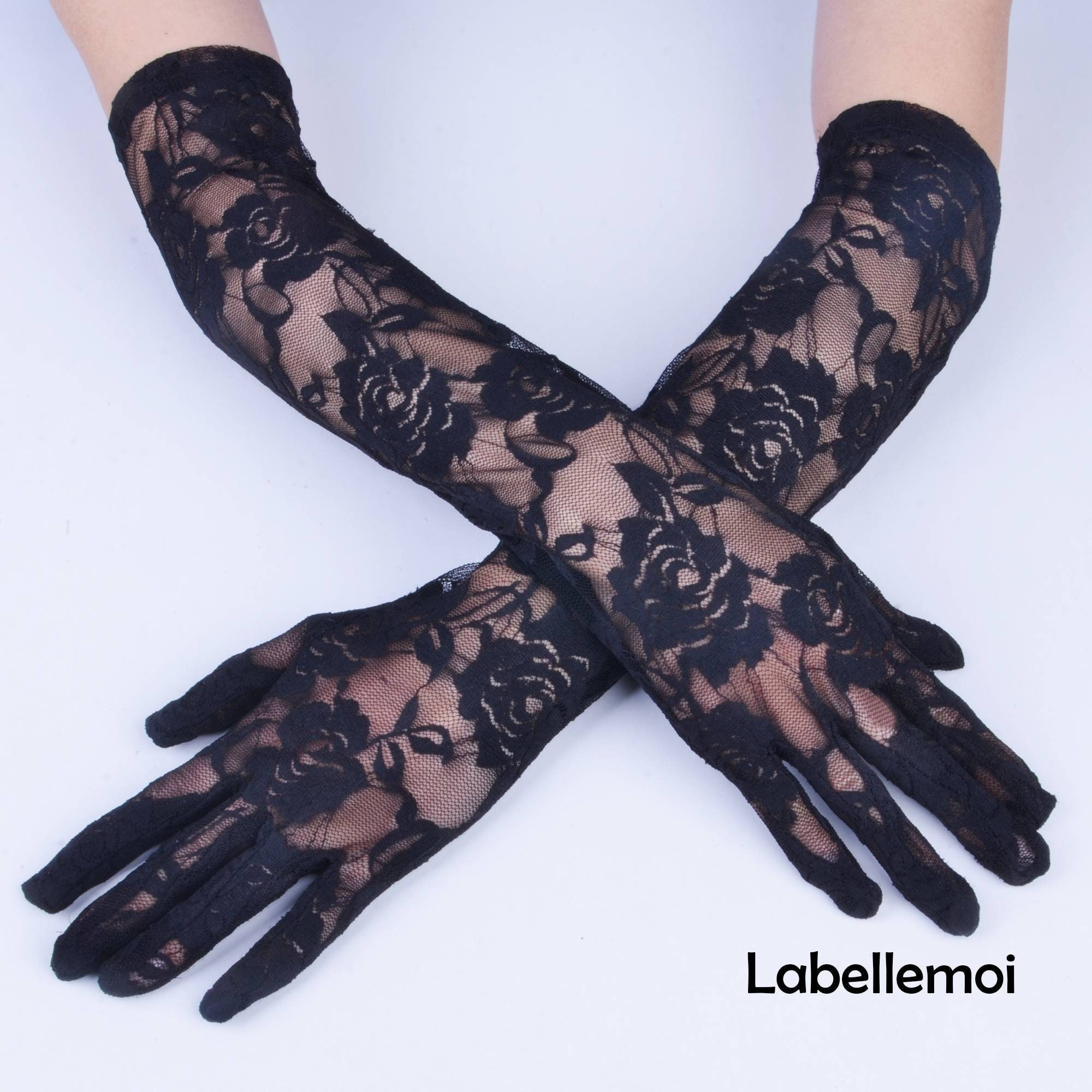 Long Black Lace Gloves Long Black Lace Gloves