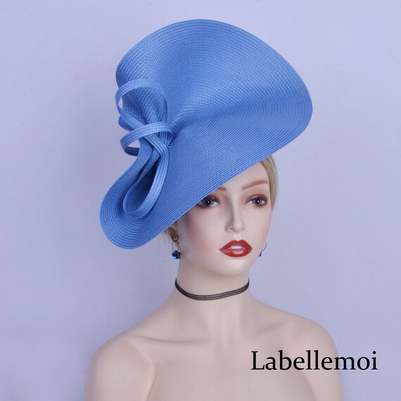New Dusty Blue Denim Blue Fascinator 