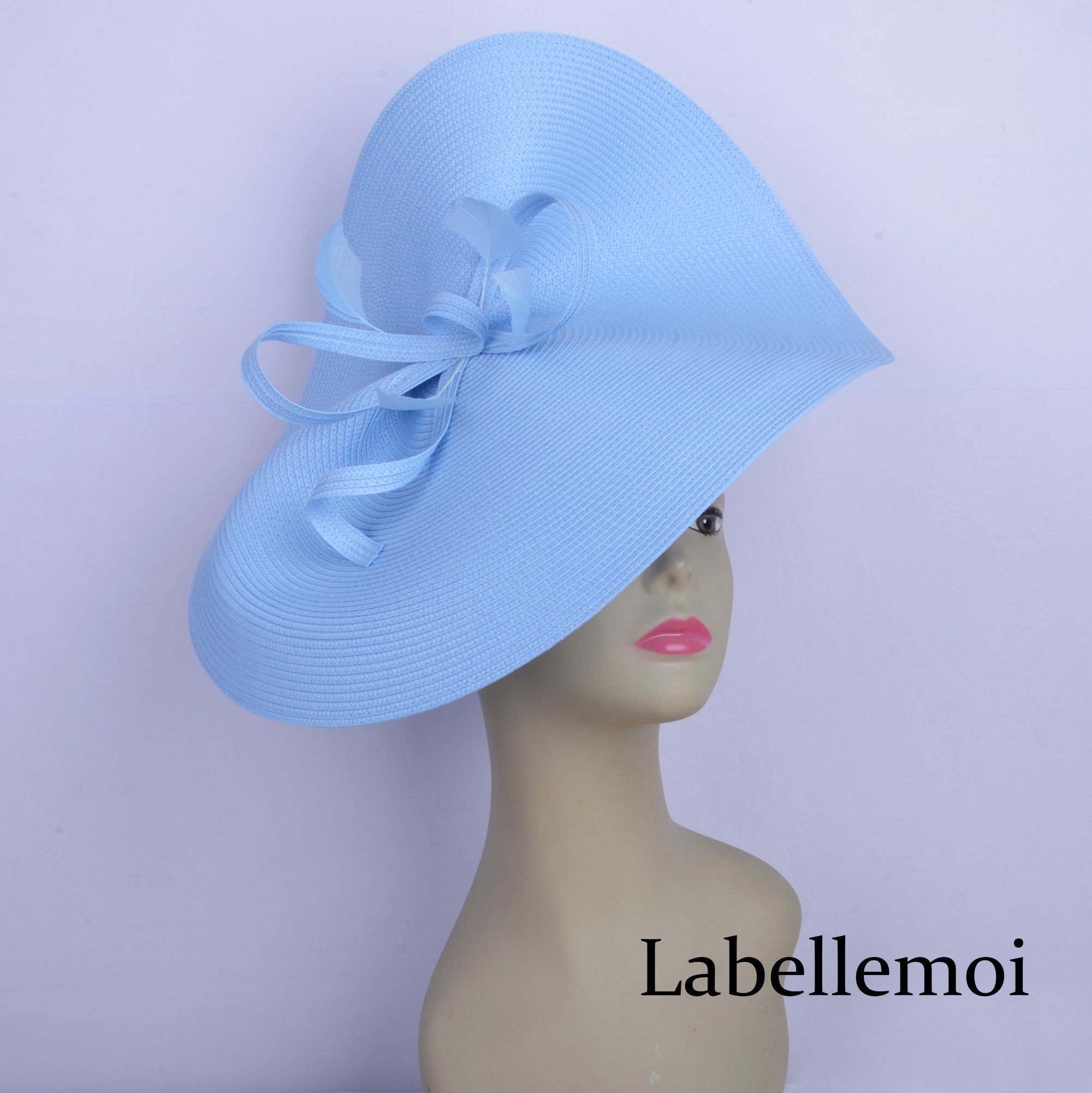 New Exclusive Powder Blue Fascinator Large Saucer Hatinator Etsy UK