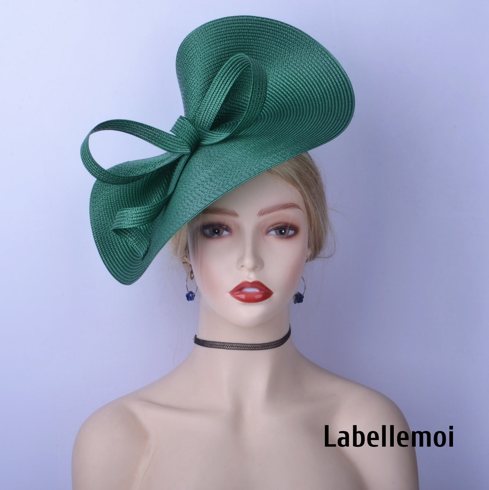 Exclusive New Emerald Green Fascinator Large Saucer Hatinator - Etsy