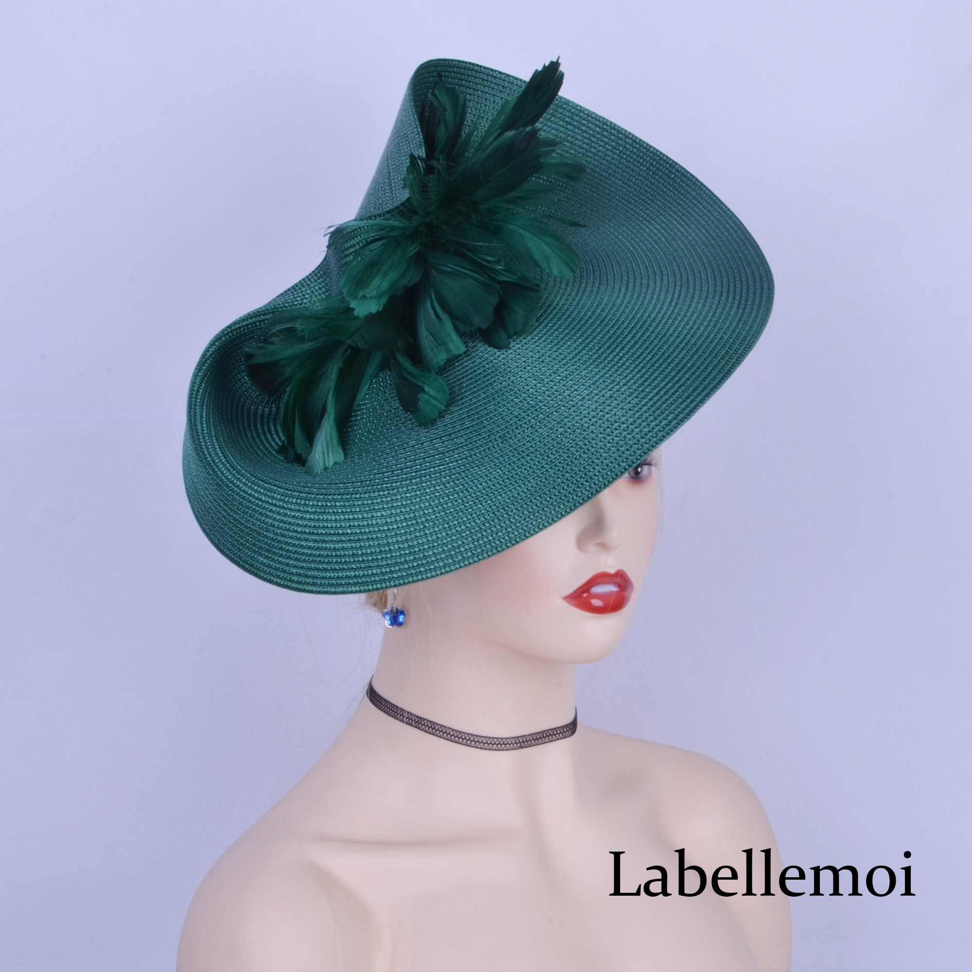 New Emerald Green Fascinator Large 
