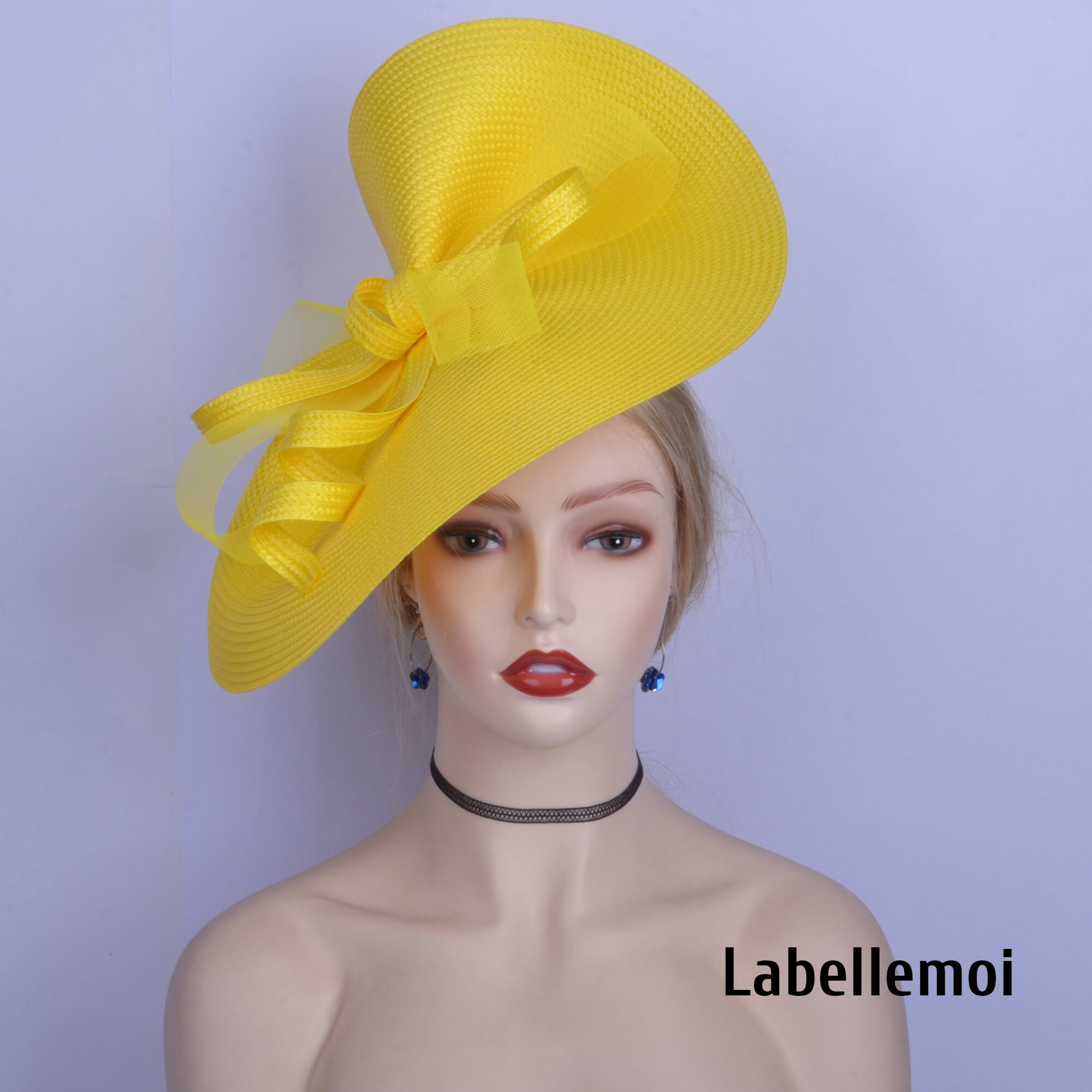 Yellow Straw Fascinator Hatinator - Kentucky Derby, Ascot  display picture 2