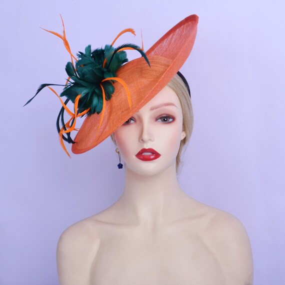 Disco Disco Sinamay Fascinator Su Fascia Matrimonio Royal Ascot