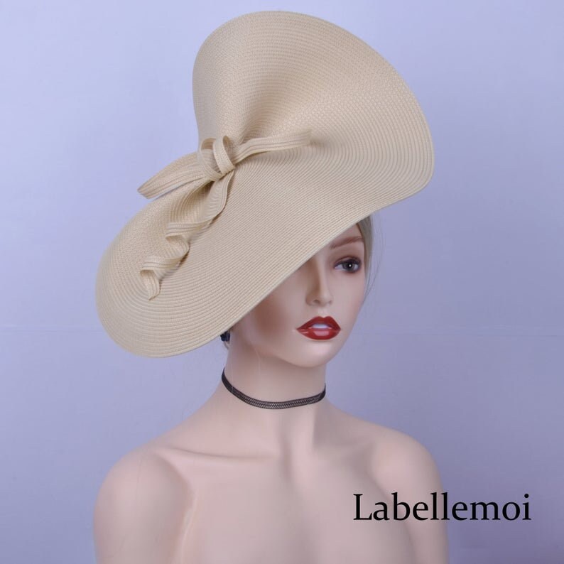 Exclusive Black Fascinator Large Saucer Hatinator Church Hat Etsy