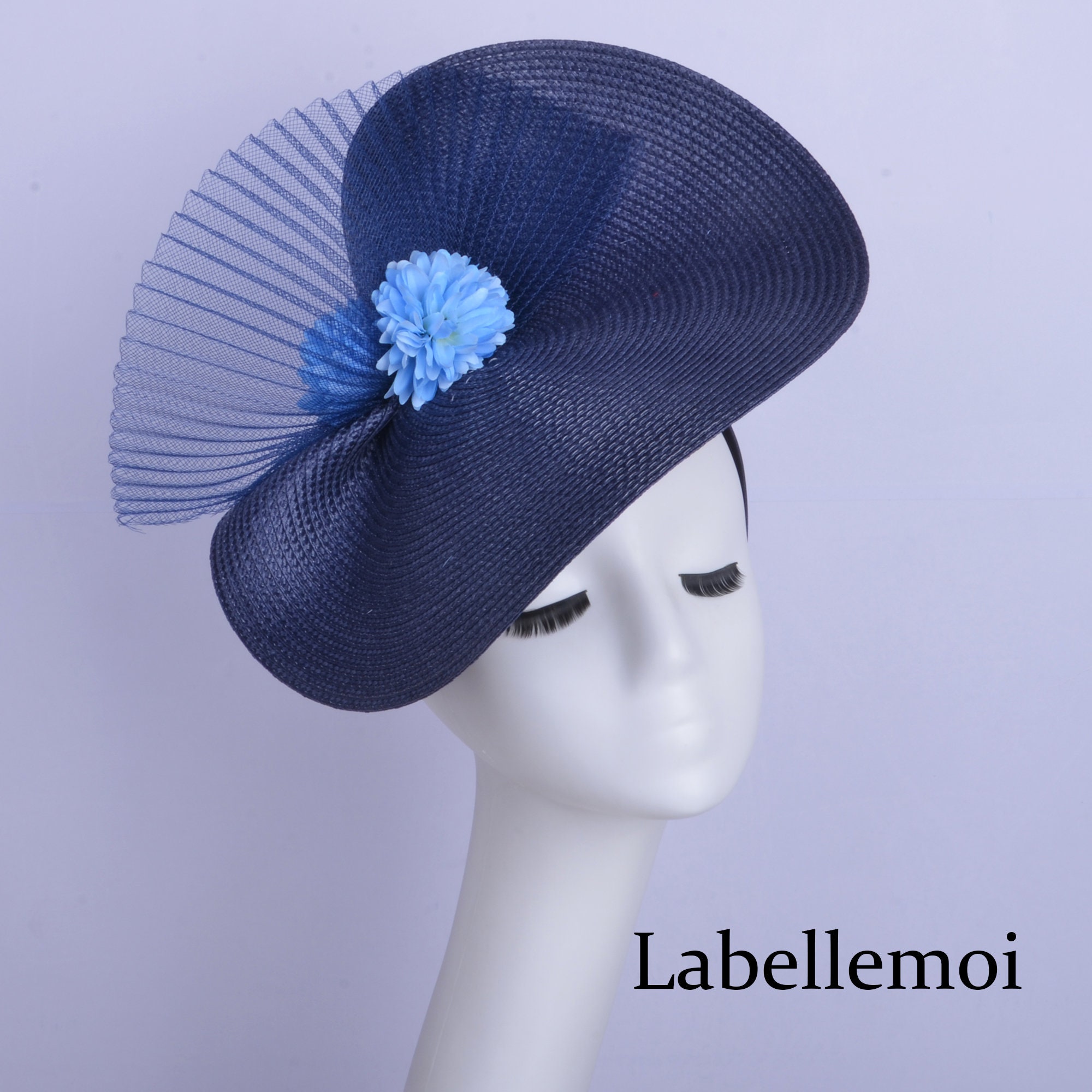 Exclusive Navy Blue Fascinator Hat 