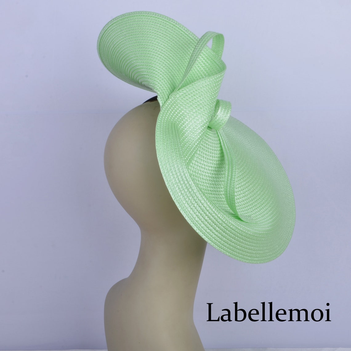 Exclusive Mint green fascinator large saucer hatinator Church Etsy