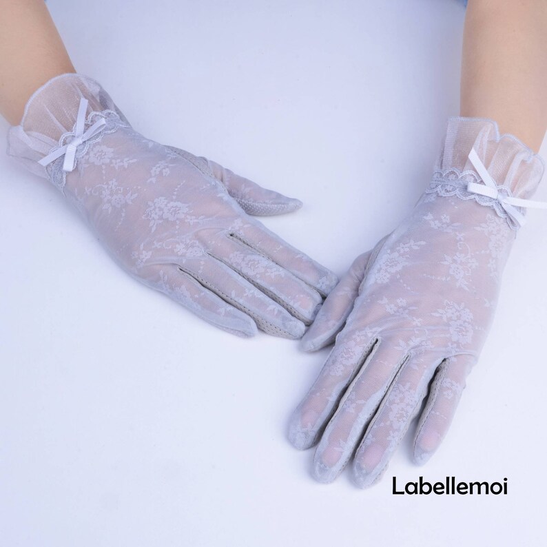 Elegant Fairycore Long Lace Bow Gloves | Kawaii Babe