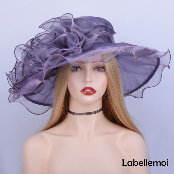 Large Brim Kentucky Derby Hat Organza 