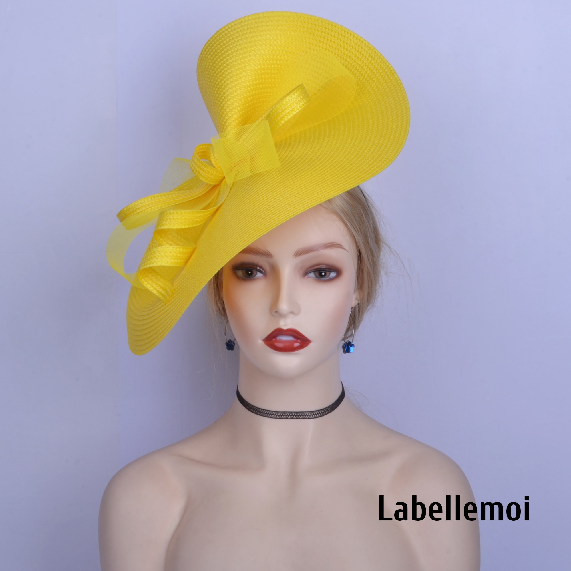 NEW Large Yellow Fascinator Saucer 