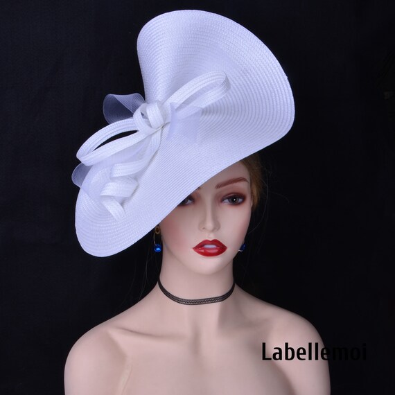 Large White Fascinator Saucer Hatinator 