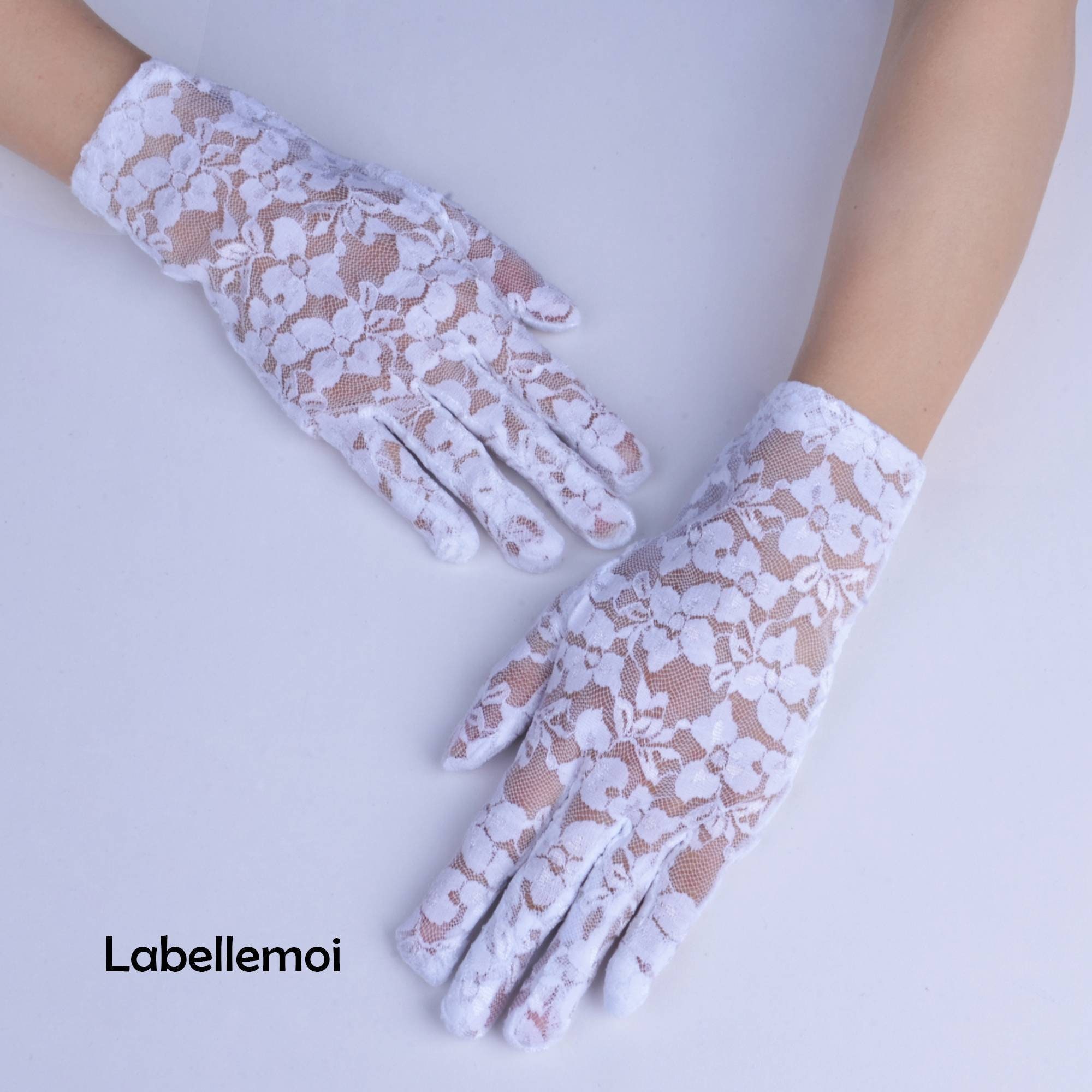 Gants Sans Doigts En Dentelle - Manches Élégantes - Pour Mariage, Fête, Bureau - Lot De 2
