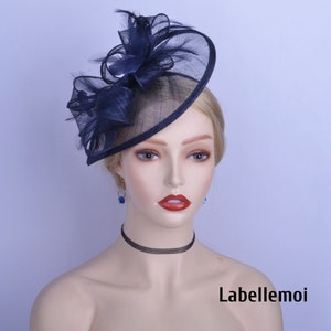 Nouveau Bibi bleu pâle en forme de larme Hatinator Sinamay bleu bébé Royal Wedding Kentucky Derby chapeau Église Ascot tresses femme de chambre mère de la mariée image 8