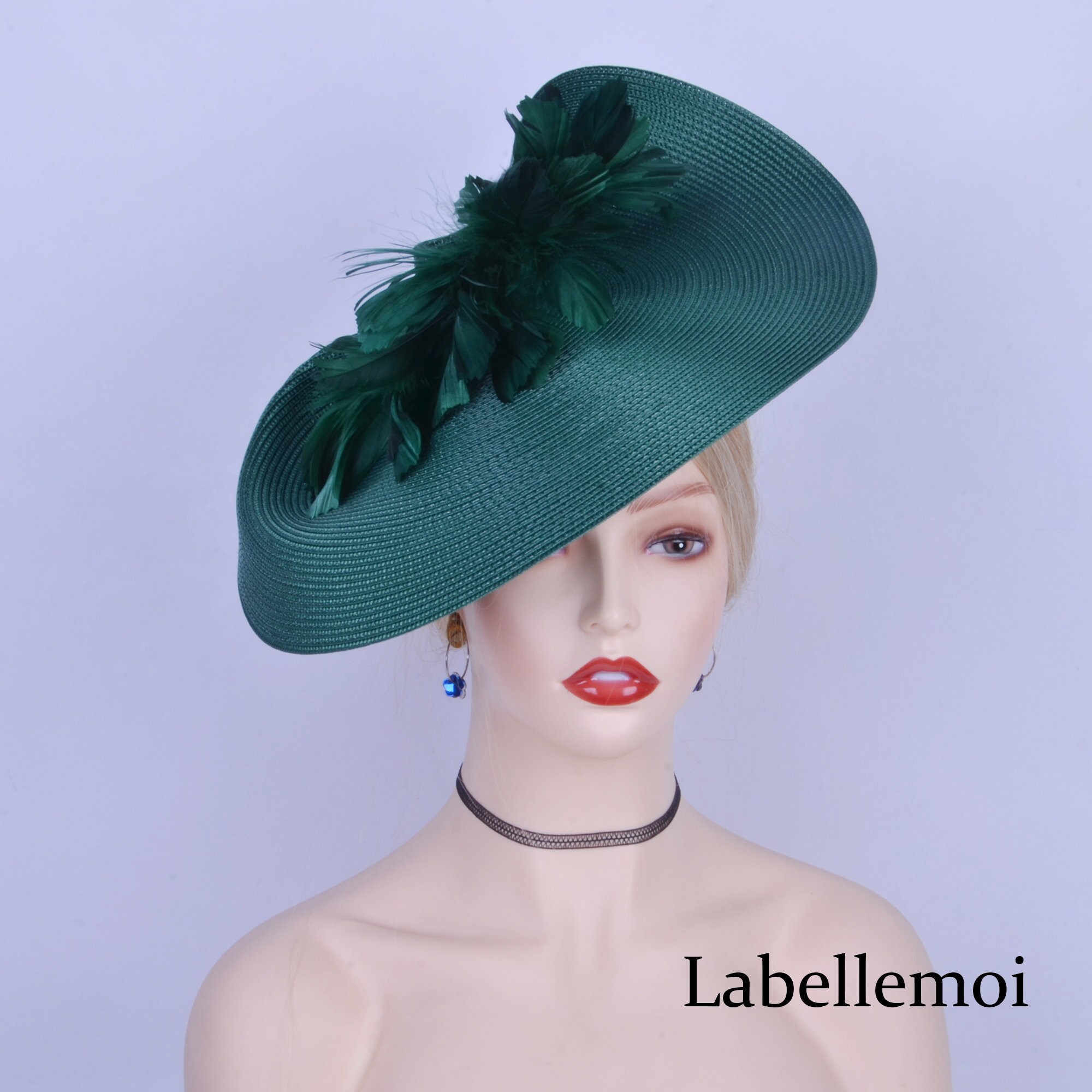 New Emerald Green Fascinator Large 