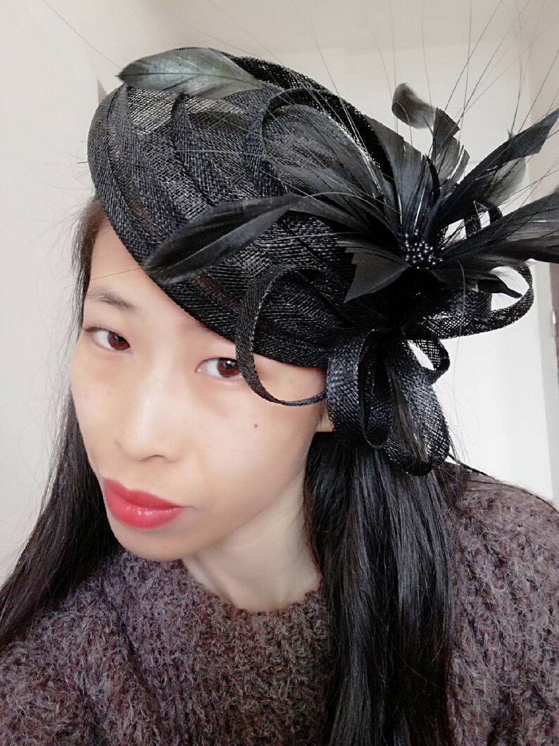 New Red fascinator Kentucky Derby hat top hat saucer hatinator Etsy