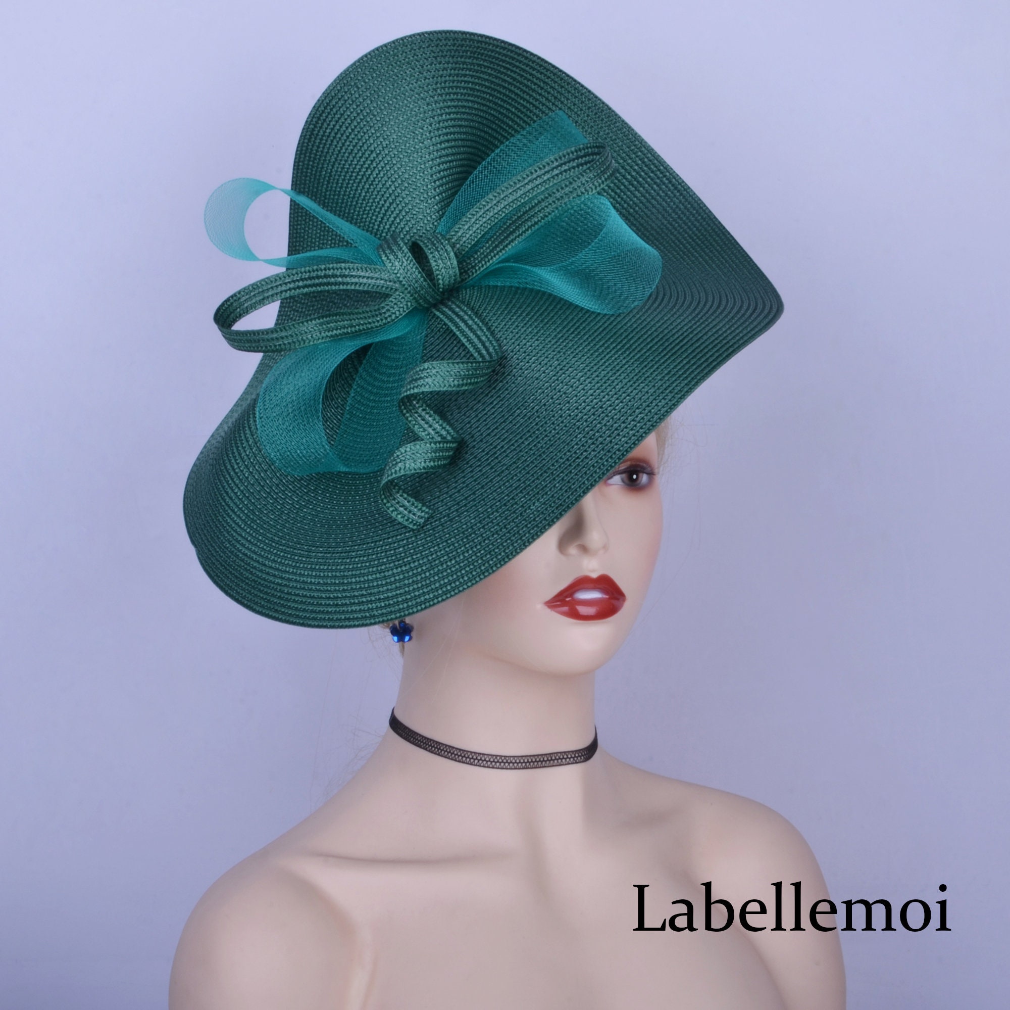 NEW Large Emerald Green Fascinator Saucer Hatinator Church Hat Etsy UK