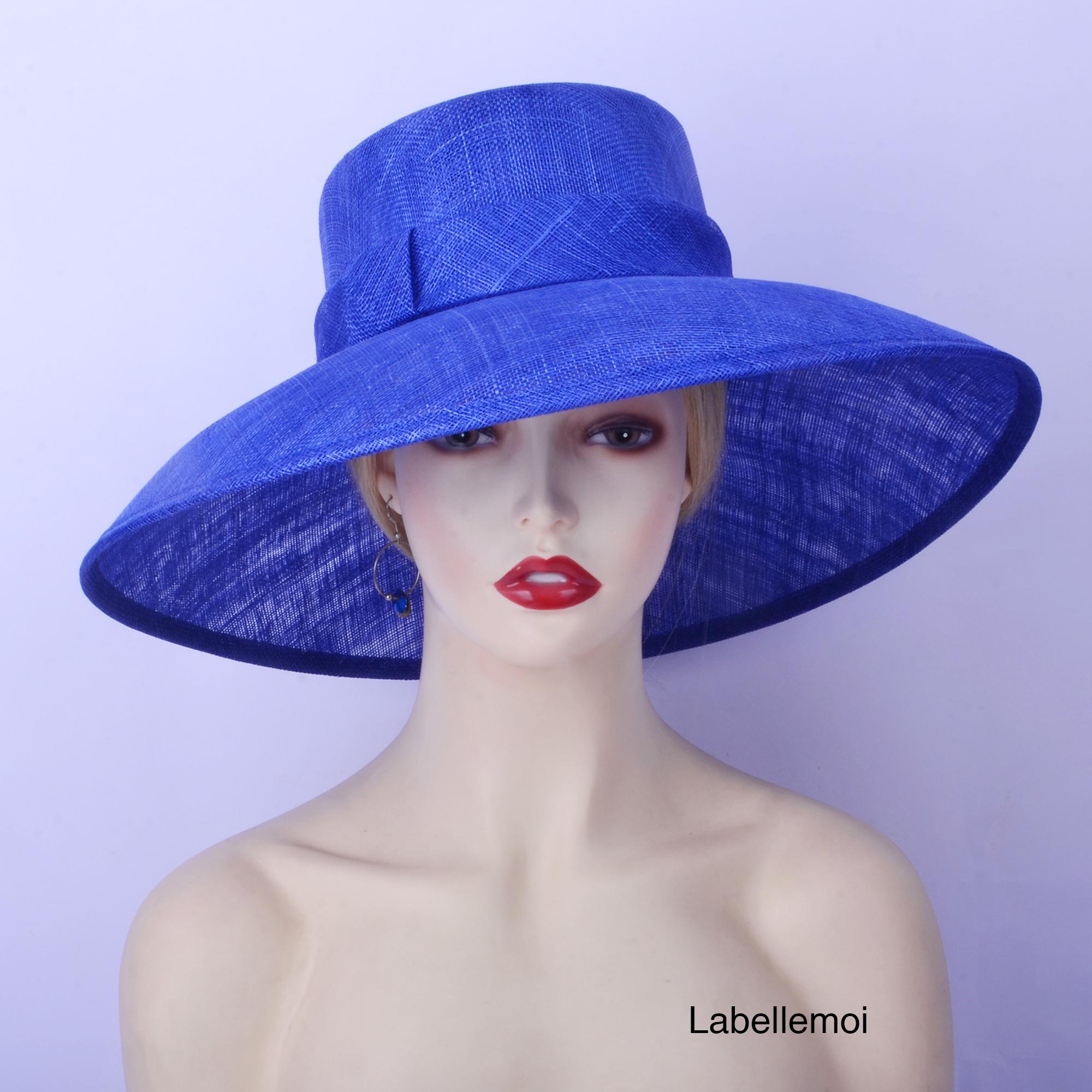 Blue Wide Brim Hat from Four Seasons Boutique Baby Blue Fedora Hat, Vegan Felt Stiff Brim Hat, Men Winter  main image 4