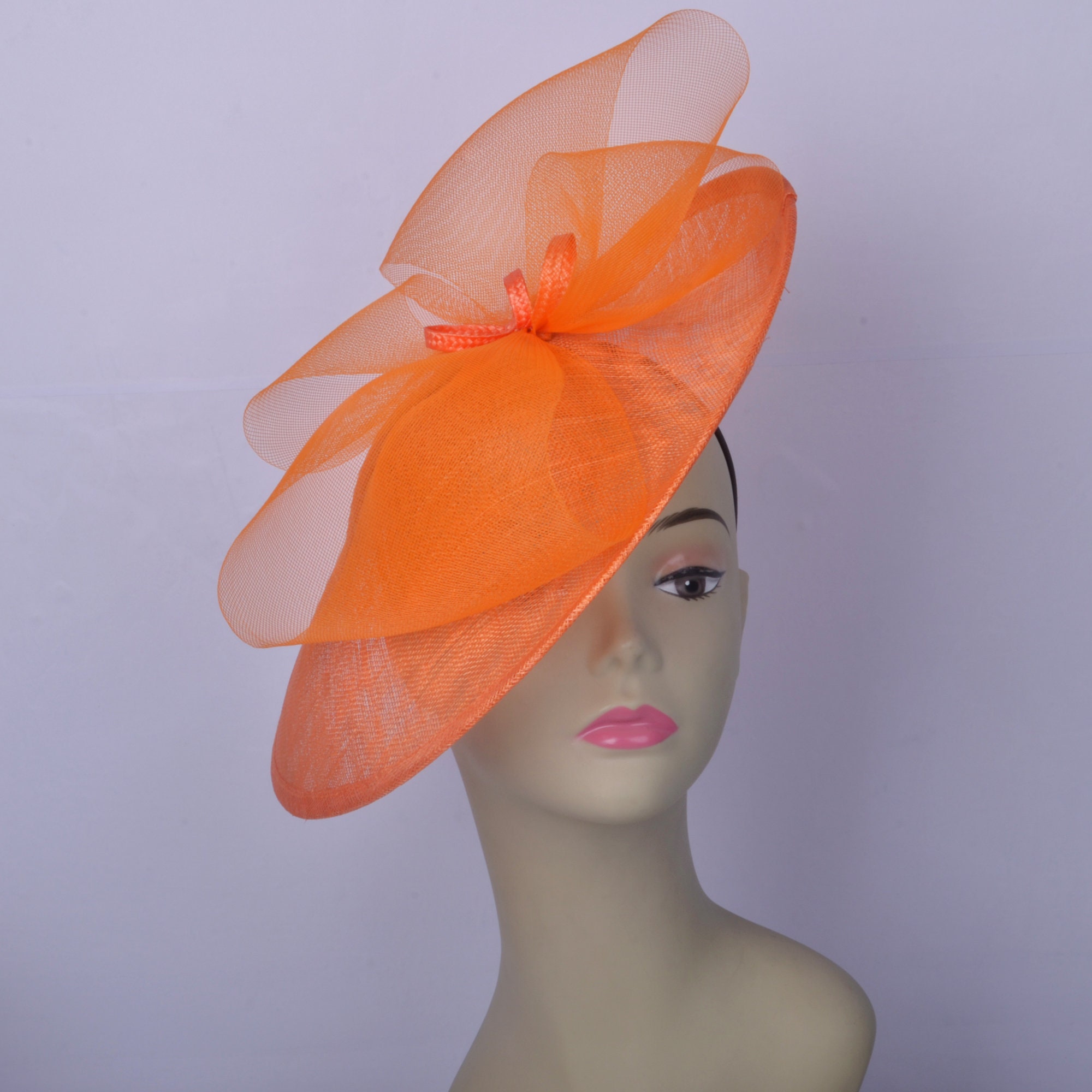 New Kentucky Derby Hat Sinamay Elegant Tropical Fascinator Hat Anthuriums Ascot kentucky derby hat fascinator neutral beige gold sinamay  main image 2