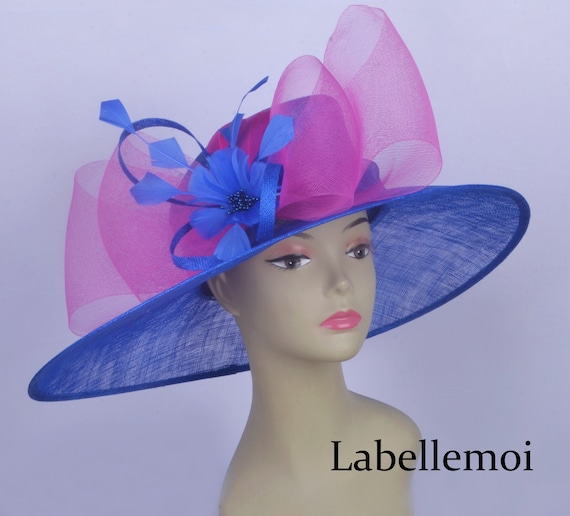 STUNNING HOT PINK CRIN HATINATOR HAT WEDDINGS ASCOT FORMAL MOTHER OF THE BRIDE