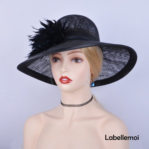 Church Hat Big Sinamay Hat Dress Hat 