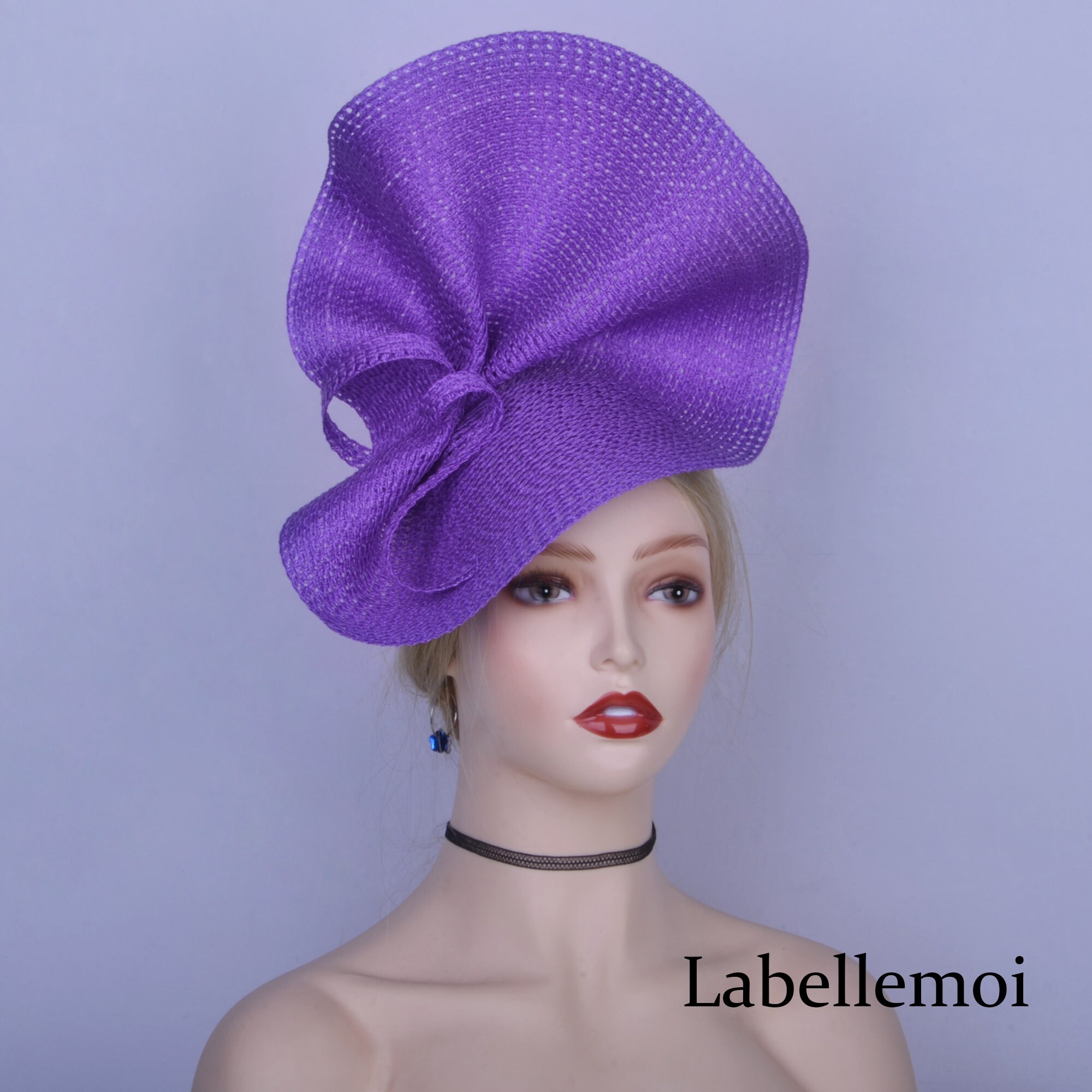 Purple Saucer Hatinator, Kentucky Derby Ascot Races Hat - Etsy display picture 2
