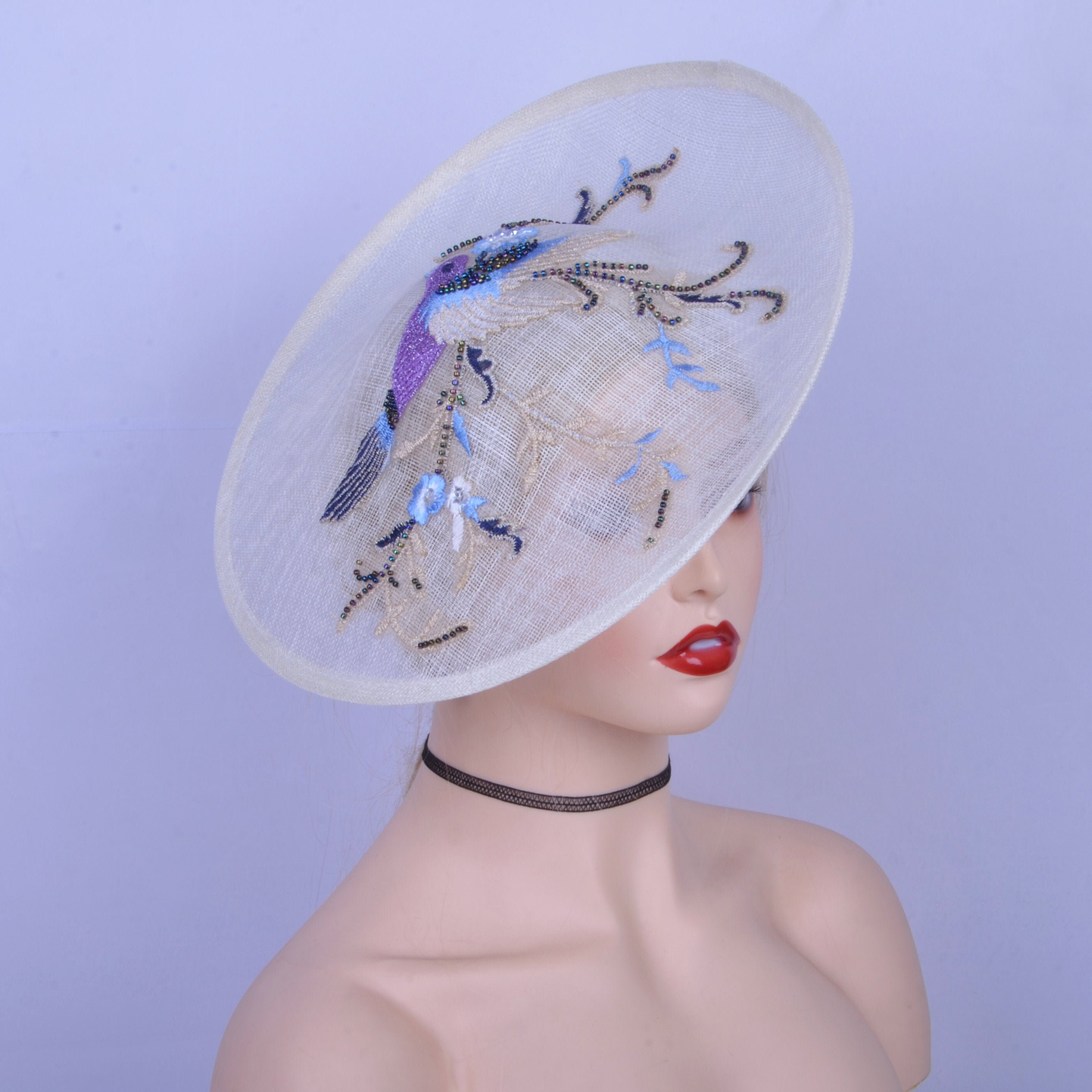 Chinoiserie Ivory/blue/purple Saucer 