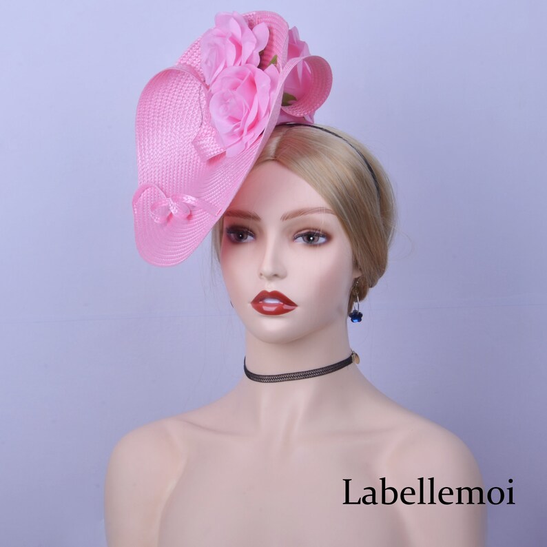 Exclusive Big Baby PINK Light Pink Pale Pink Fascinator Saucer Etsy