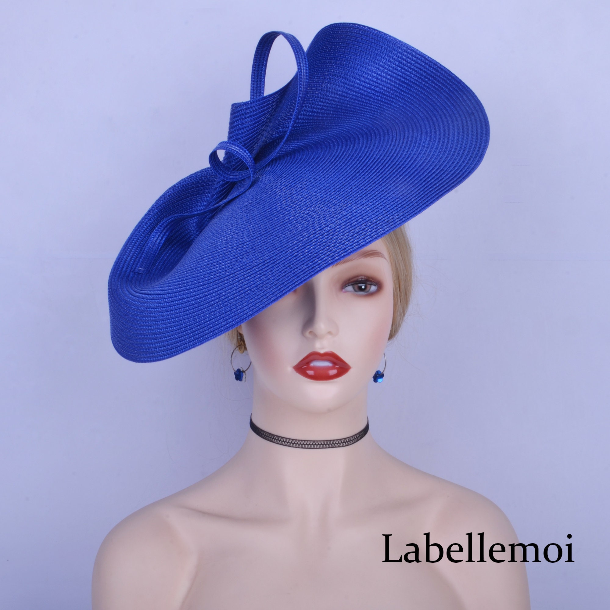 Royal blue Fascinator hat, cobalt blue Fascinator hat, royal blue ...