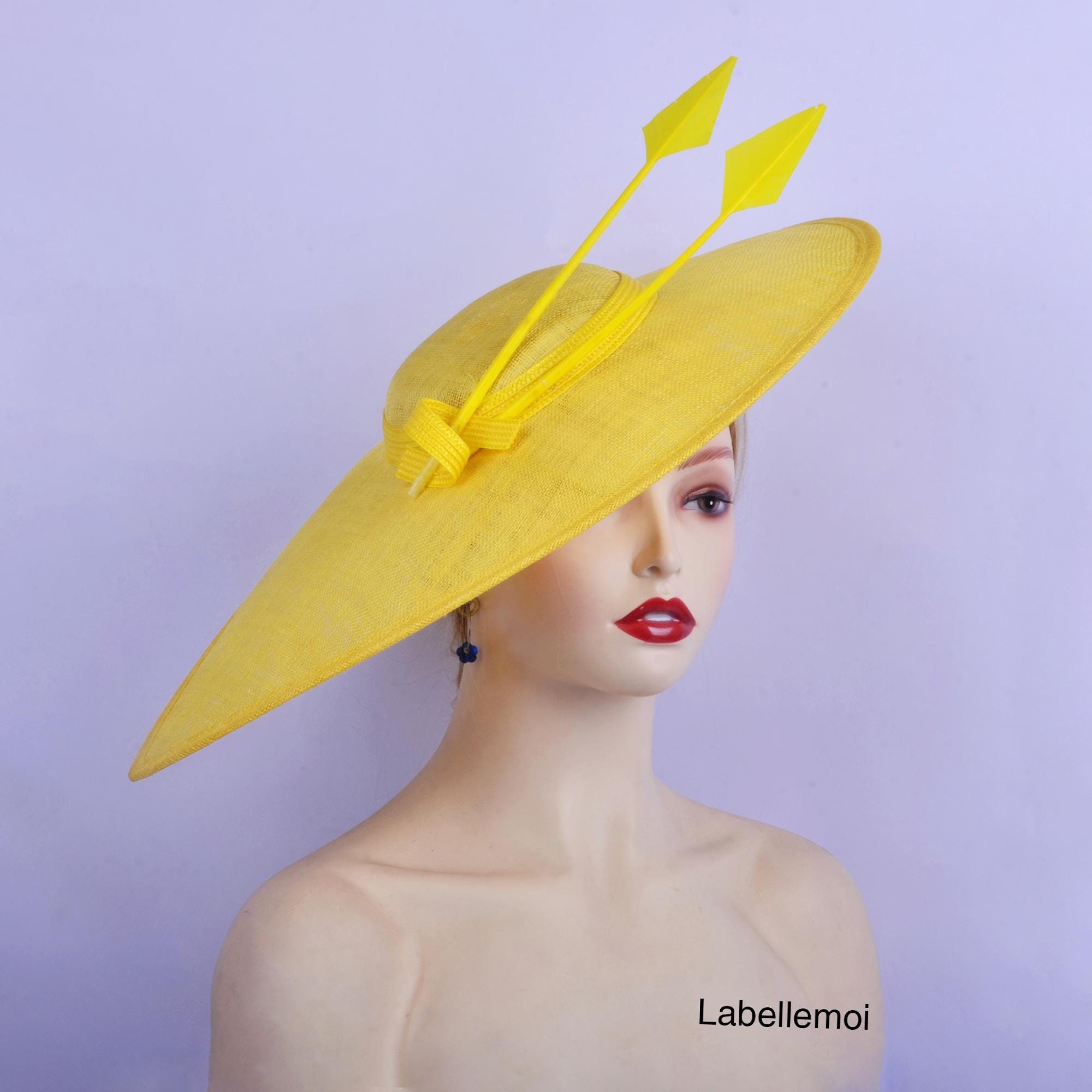 Yellow Boater Hat - Etsy Canada display picture 2