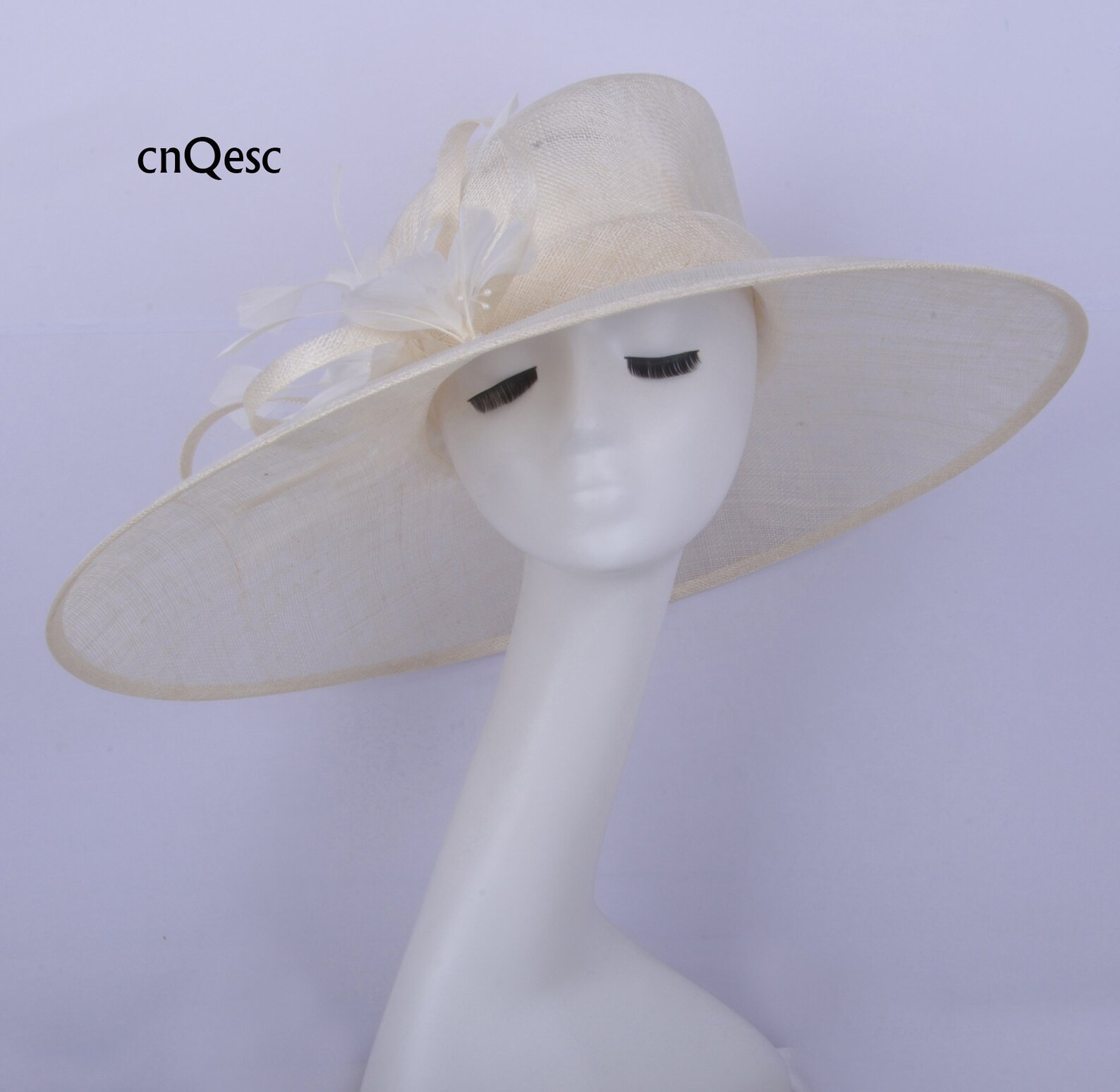 Ivory X Large Sinamay Hat Church Hat Dress Wedding Hat Fedora Etsy