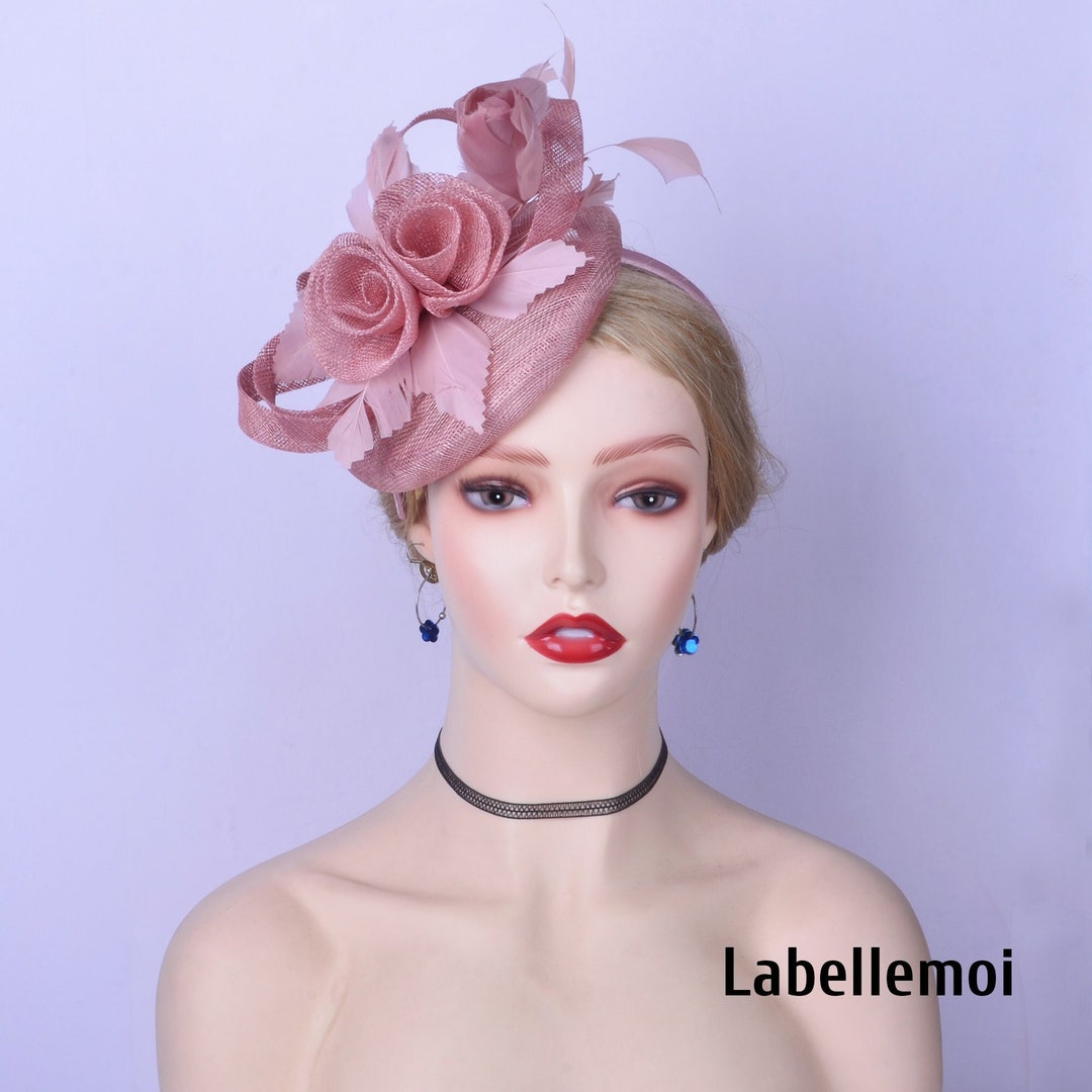 NEW Blush Pink Fascinator Pillbox Fascinator Sinamay Base Hat Etsy