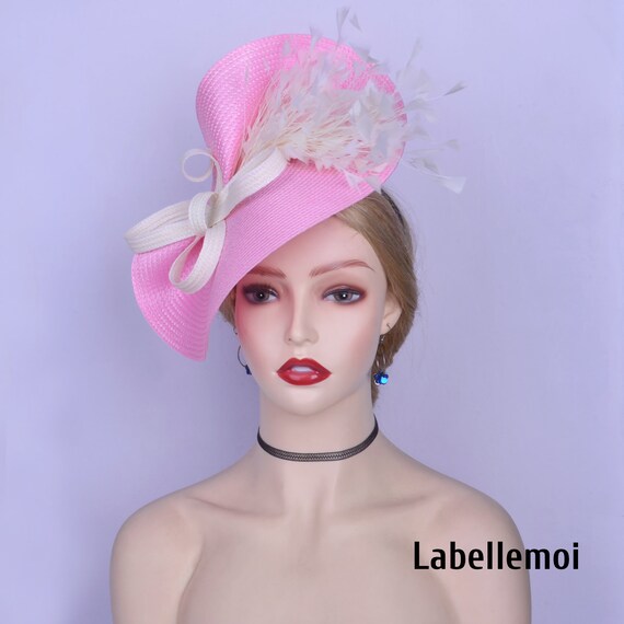 New Ivory/pink Fascinator Light Pink Hatinator Candy Pink  display picture 1