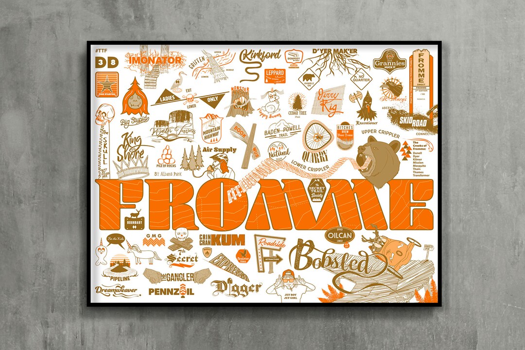 2nd Edition Mount Fromme Mountain Bike Trails Poster, North