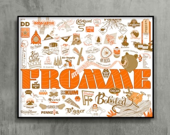 Mount Fromme Mountain Bike Trails Art Poster, North Vancouver Print