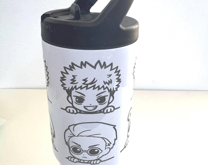 Anime flip straw laser engraved 30oz Tumbler