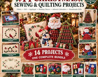 14 Näh- und Quiltprojekte für Weihnachten | Stoff, Filz – Applikationsmuster, Weihnachtsdeko, Adventskalender – Handgemachte Geschenke
