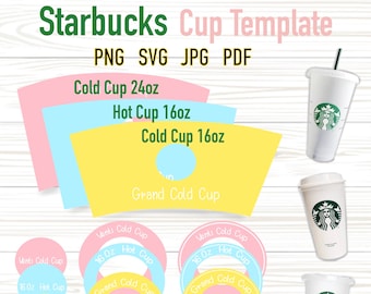 Starbucks Cup Template: Venti, Grand Cold & Hot Cup (Digital Download)