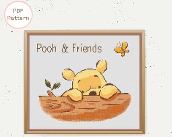 CSP102 Pooh and Friends Cross Stitch Pattern