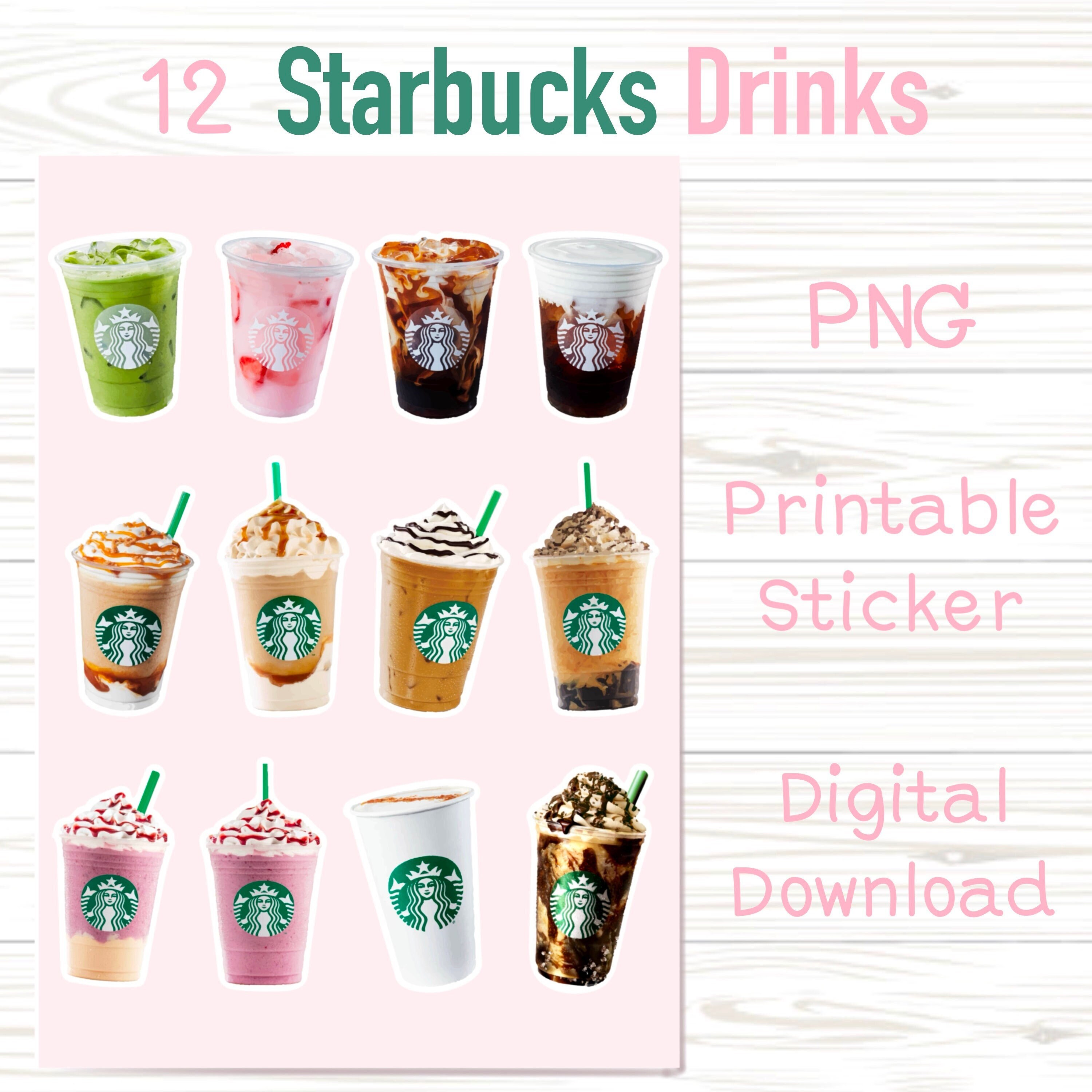 CA006 Starbucks Drink Clip Art PNG Files Printable Sticker - Etsy UK