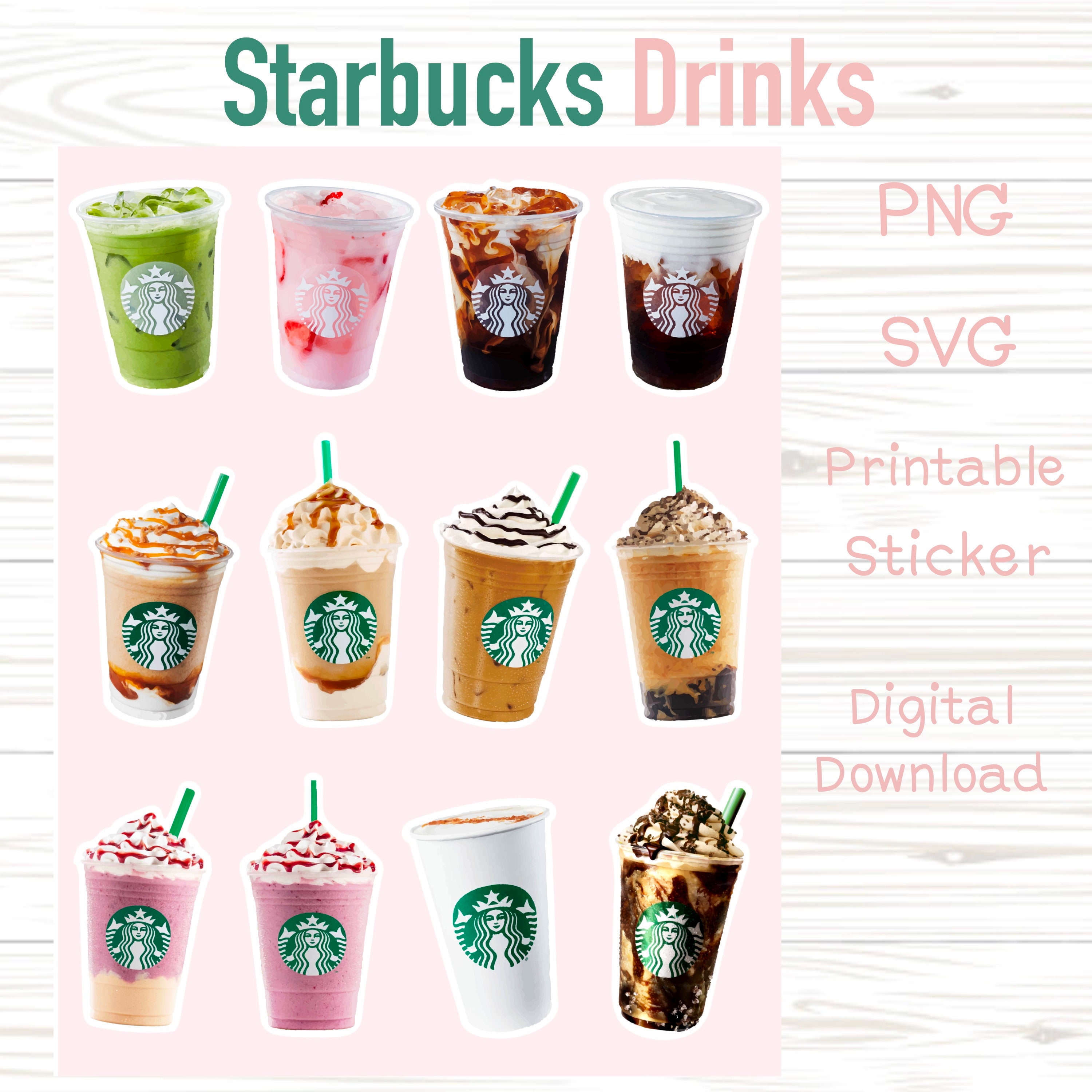 CA006 Starbucks Drink Clip Art, PNG files, SVG files