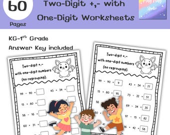 Two-Digit Addition and Subtraction Worksheets | Math Printable (PDF)