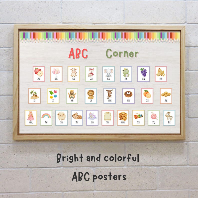 ABC Posters & Flashcards | Watercolor Alphabet Classroom Decor (letter ...