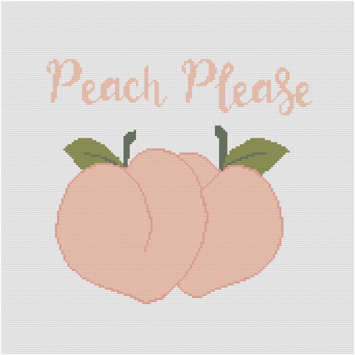 CSP012 Peach Please Cross Stitch Pattern PDF Etsy