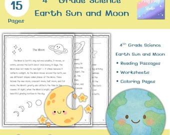 Erde, Sonne und Mond Wissenschaftsarbeitsblätter | Klasse 4 (druckbare PDF)