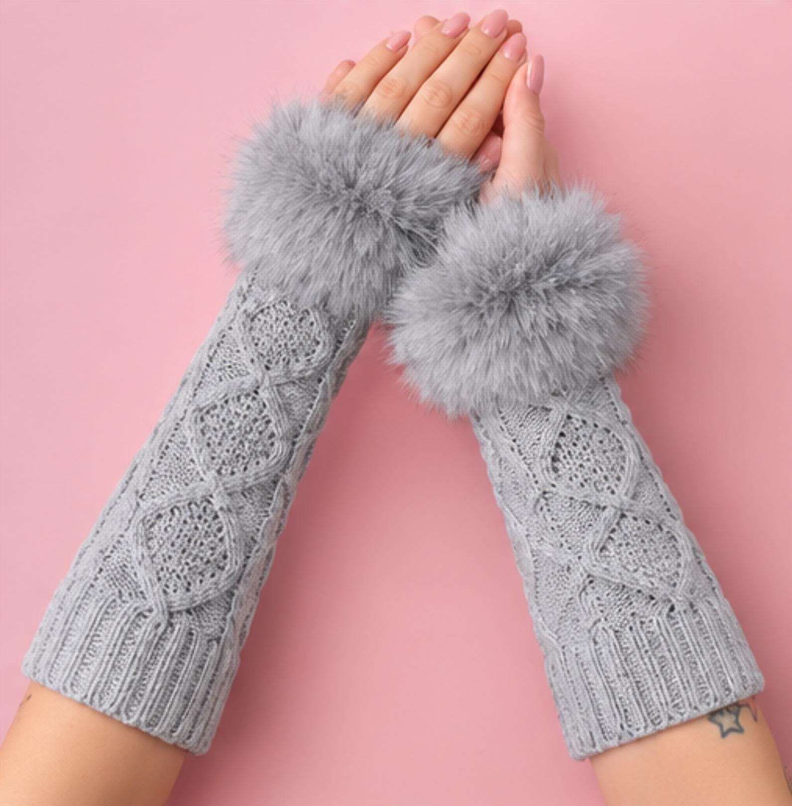 Faux Fur Long Arm Warmers - Etsy